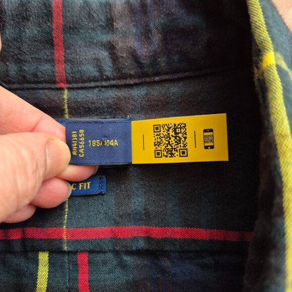 Polo Ralph Lauren Classic Fit Pony Shirt Men's XL Button Up Green Plaid - Picture 13 of 14